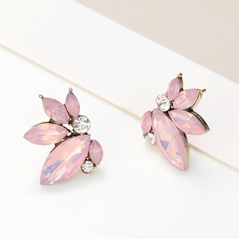 Spiritlele Sparkly Rhinestone Drop Earring Dainty Faux Crystal Earring Studs for Women Wedding Prom Party - Image 2